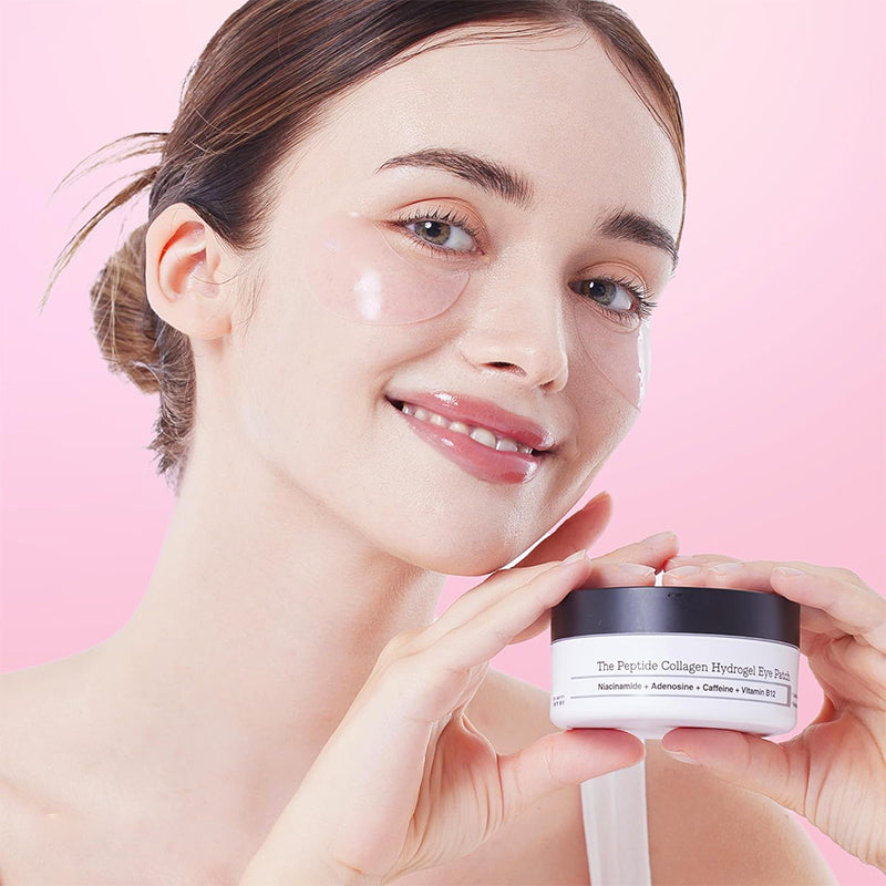 Newyuo™ Hydrogel Eye Masks (60 Patches) - Peptide Collagen Eye Patches for Dark Circles, Puffiness & Wrinkles