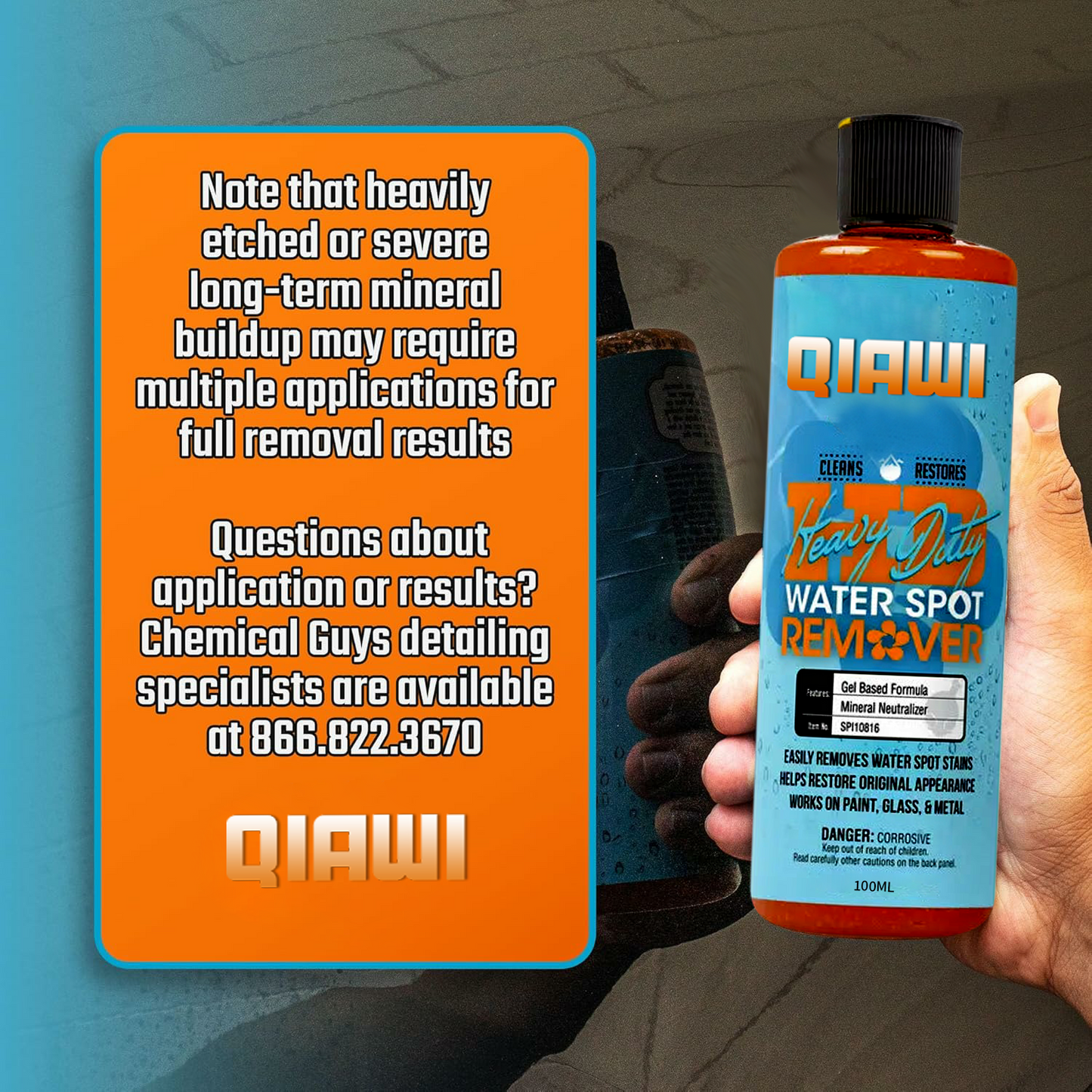 Erase Stubborn Water Spots in Seconds.