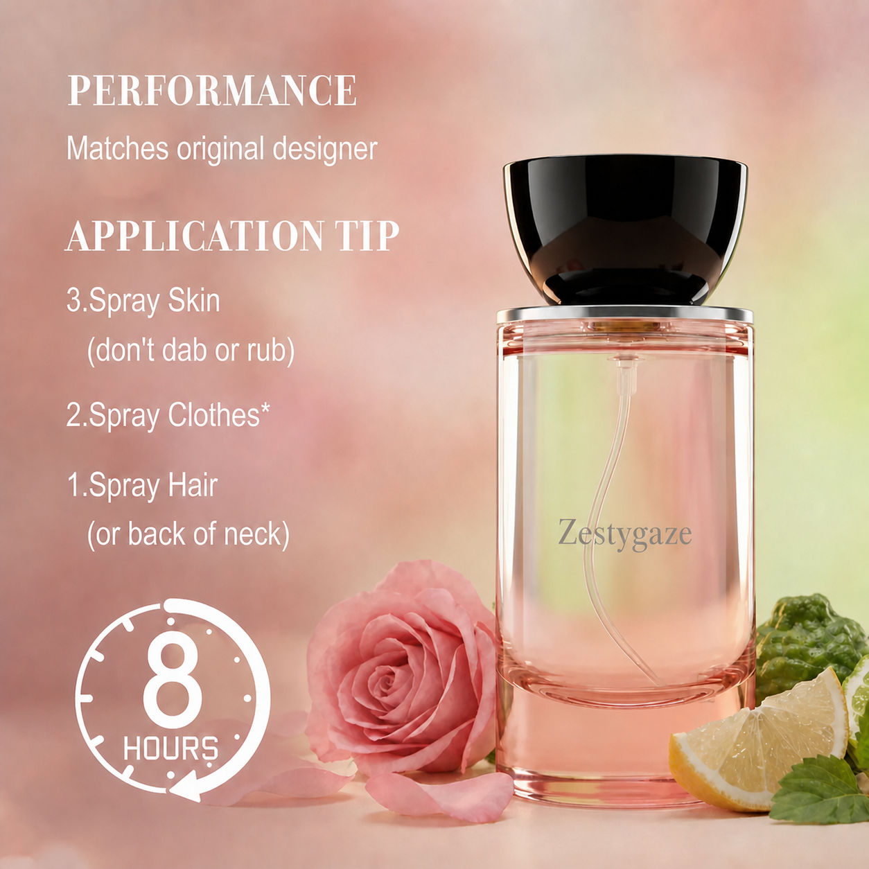 Zestygaze | Rosey Fruity Floral | Extrait De Parfum 50ml | Long Lasting Luxury Fragrance | Daily women's perfume rose vibrant for women Summervibes Alluring summerwins