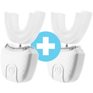 Ultrasonic Toothbrush, 360 Brite Toothbrush Adult U Shaped Tooth Cleaner Teeth Whitening Light Electric Automatic Hands Free