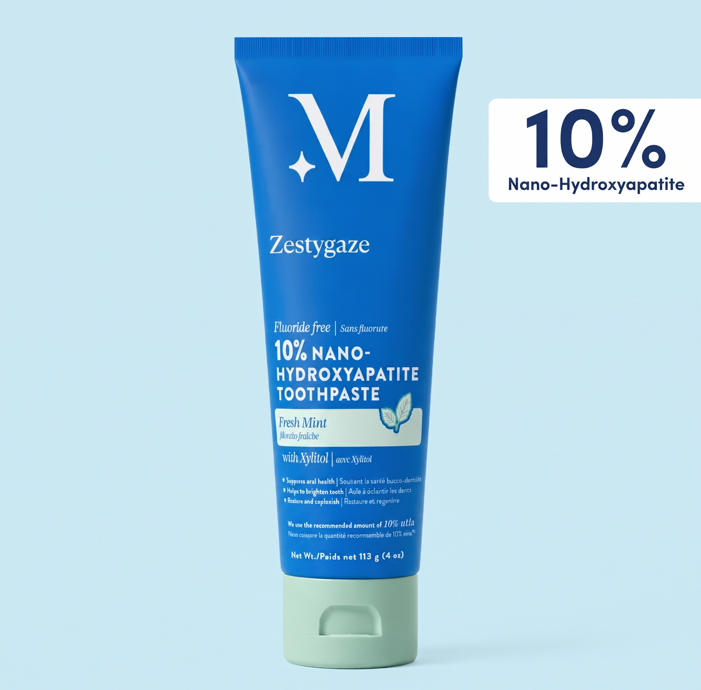 Zestygaze™ 10% Hydroxyapatite Toothpaste – Enamel Repair & Whitening